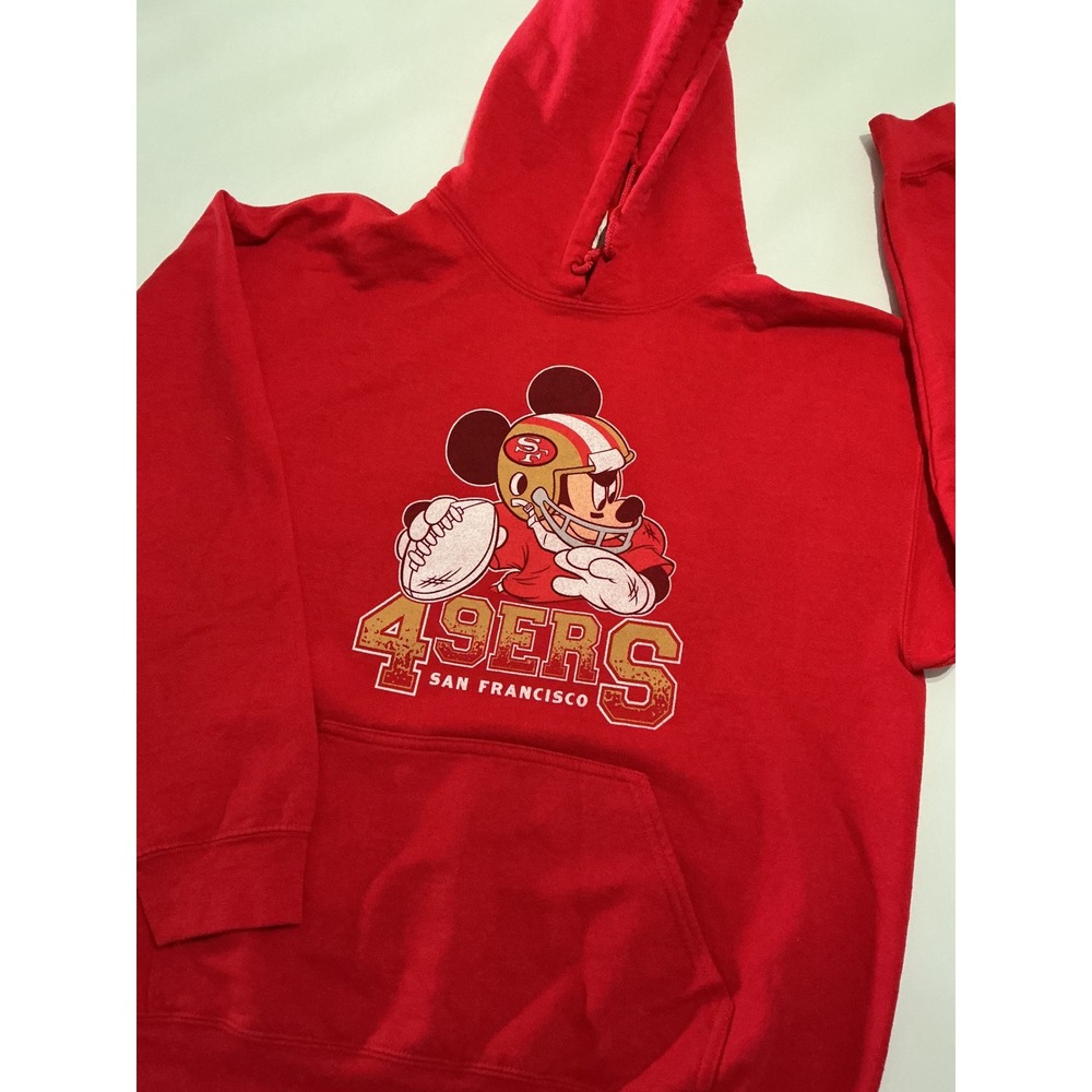 Junk Food x Disney NFL San Francisco 49ers Mickey Mouse Hoodie Red Size L
